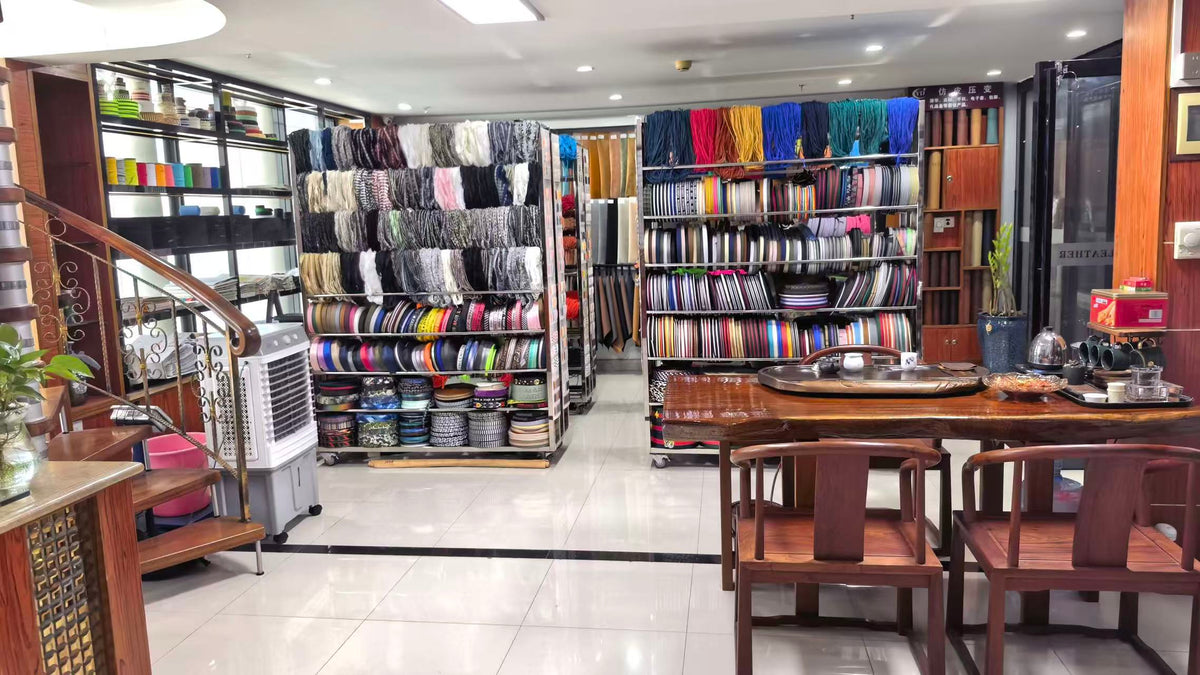 YOZA webbing sample library and meeting area